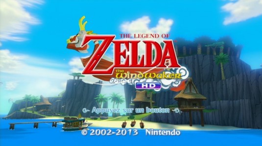 The Legend of Zelda - The Wind Waker HD écran titre