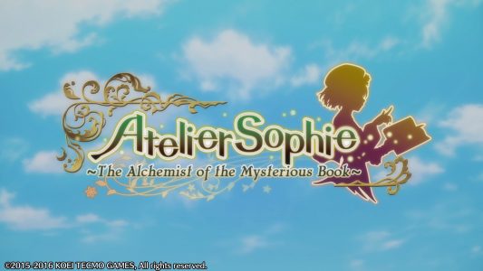 Atelier Sophie - The Alchemist of the Mysterious Book Logo du jeu sur fond ciel bleu