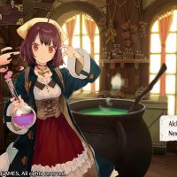 Atelier Sophie : The Alchemist of the Mysterious Book Sophie en CG avec son chaudron et son niveau d'alchimie