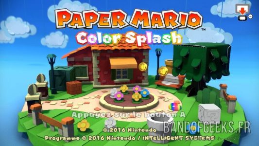 Paper Mario Color Splash écran titre