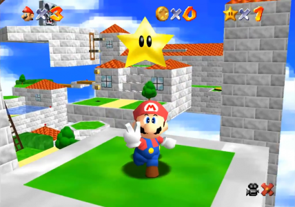 Super Mario 64 Mario a récupéré une étoile