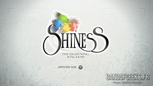 Shiness - The Lightning Kingdom écran titre Xbox One