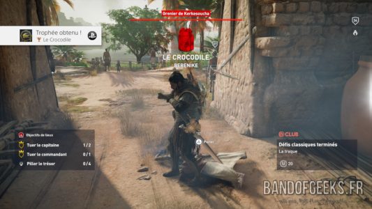 Assassin's Creed Origins Bayek a vaincu le Crocodile