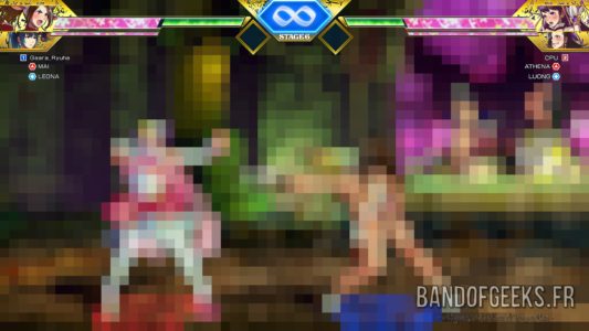 SNK Heroines Tag Team Frenzy mosaïque sur l'écran de combat