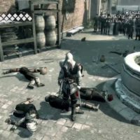 Assassin's Creed II Ezio au milieu de cadavres de gardes