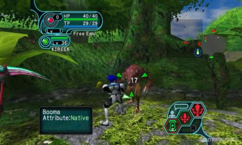 Phantasy Star Online personnage attaque Booma au corps à corps