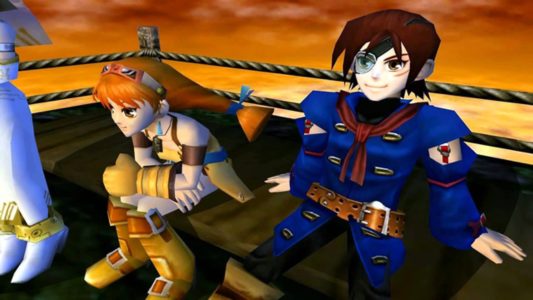 Skies of Arcadia Vyse et Fina prennent une pause