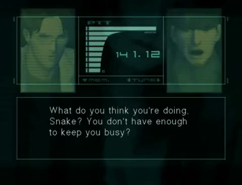 Metal Gear Solid 2 discussion codec Otacon Snake