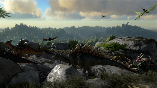 Stegosaure riding Ark Survival Evolved Band of Geeks