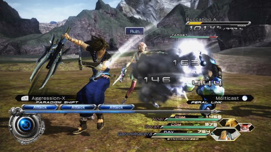 Final Fantasy XIII-2 gameplay combat
