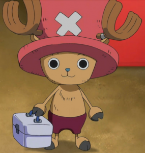 Chopper de One Piece tient sa malette de docteur