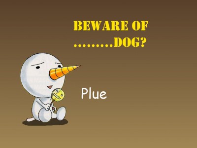 Rave Plue beware of dog