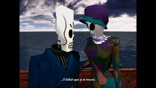 Grim Fandango Remastered Manny et Meché discutent en amoureux
