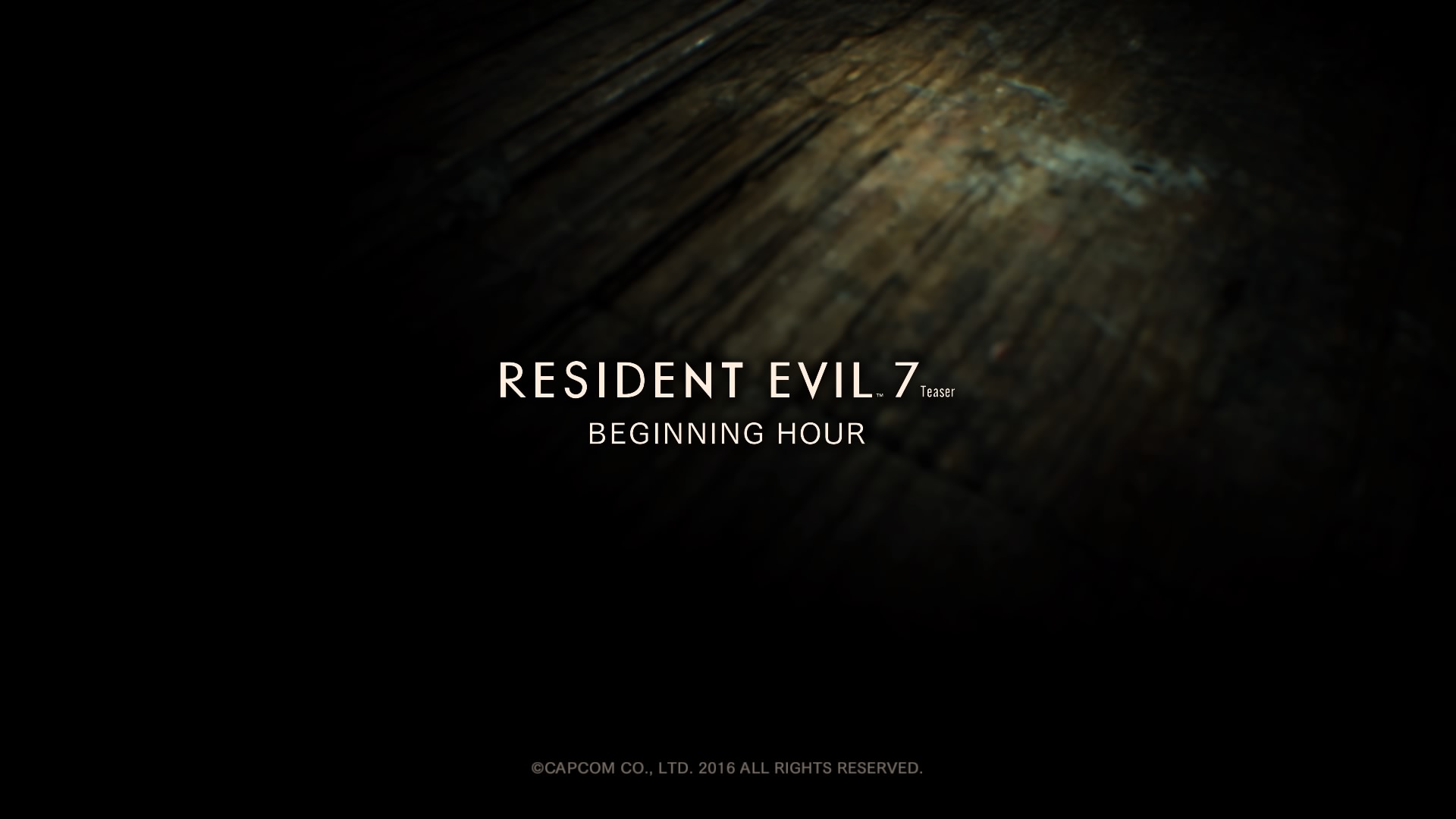 Resident Evil 7 Teaser: Beginning Hour Logo