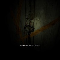 Resident Evil 7 - Beginning Hour placard fermé par une chaîne
