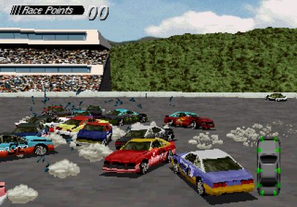 Destruction Derby PlayStation voitures qui se crashent
