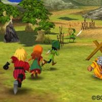 Dragon Quest VII groupe se balade sur une plaine