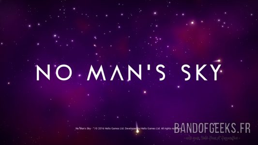 No Man's Sky Ecran Titre Band of Geeks