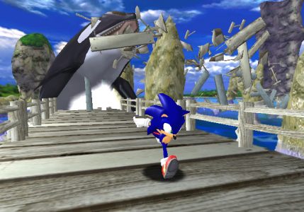 Sonic Adventure Sonic se fait poursuivre par une orque
