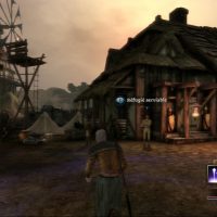 Dragon Age Origins héros se balade dans le village de Lothering