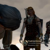 Dragon Age II discussion entre Aveline, Hawke et sa mère