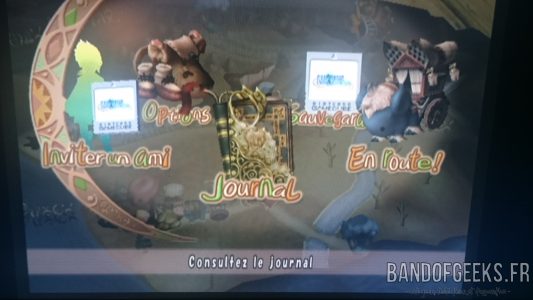 Journal Nostalgie menu de Final Fantasy Crystal Chronicles