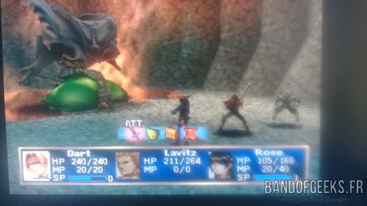 Legend of Dragoon combat contre le Vyrage