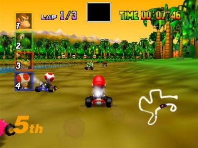 Mario Kart 64 course dans la jungle DK