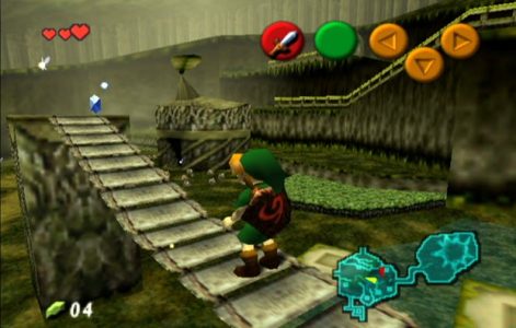 Ocarina of Time Link dans le village Kokiri