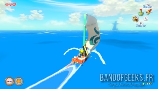 Wind Waker Link parcoure les mers