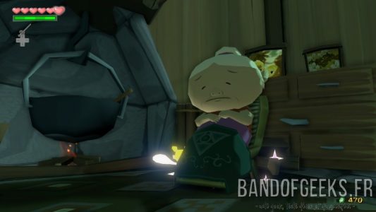 Wind Waker La mémé de Link est soignée par une fée