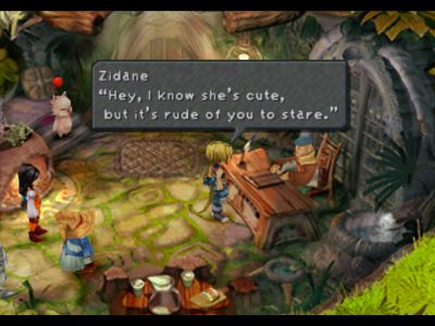 Final Fantasy IX Zidane Bibi et Dagga discutent