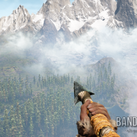 Far Cry Primal Takkar observe une montagne enneigée