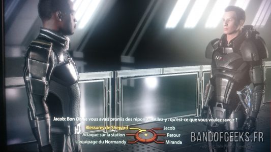 Mass Effect 2 Shepard discute avec Jacob