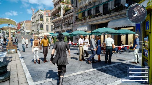 Final Fantasy XV Noctis se balade en ville