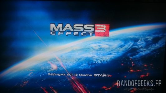 Mass Effect 3 écran titre version PS3