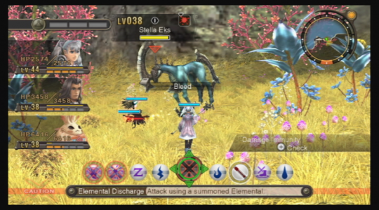 Xenoblade Chronicles combat entre les héros et un monstre