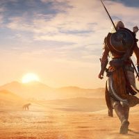 Assassin's Creed Origins Bayek se balade dans le désert