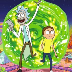 Rick et Morty Rick et Morty passent à travers un portail