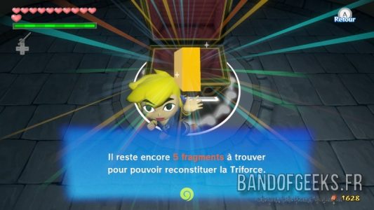 Wind Waker Link obtient un fragment de Triforce