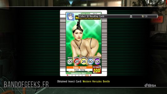 Yakuza Kiwami carte du jeu de combat