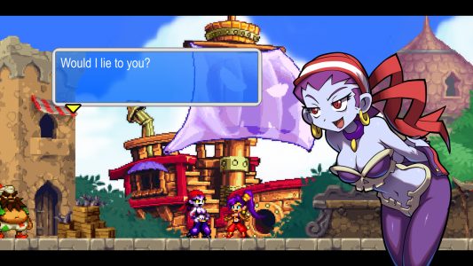 Shantae and the pirate's curse Booty Risk discute avec Shantae