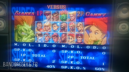 Super Street Fighter II écran de sélection des personnages