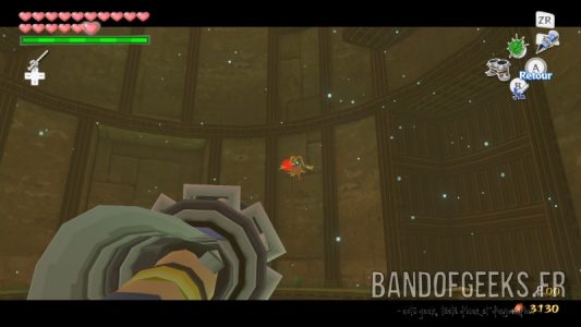 Wind Waker HD Link vise avec son grappin