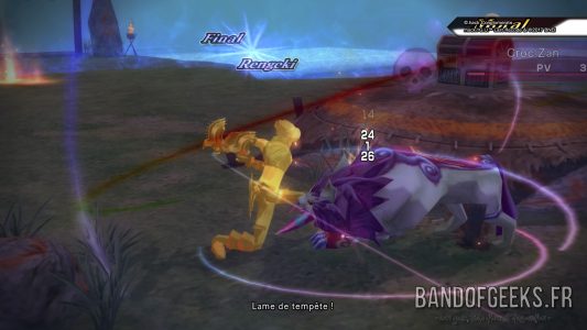 .hack//G.U. Last Recode Haséo attaque un ennemi