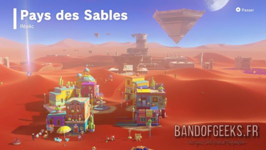 Super Mario Odyssey présentation du pays des sables