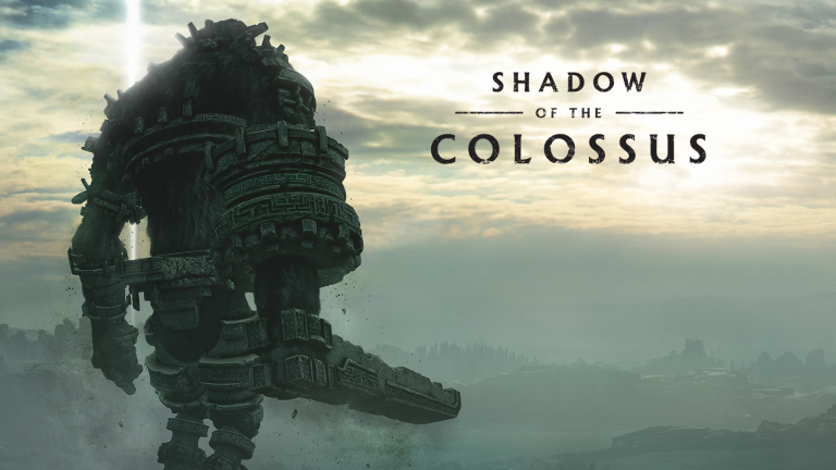 Shadow of the Colossus colosse et logo du jeu