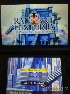 Radiant Historia – Perfect Chronology écran titre