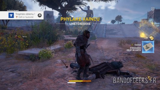 Assassin's Creed Origins Bayek a tué un Phylake