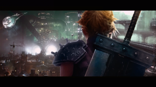 Final Fantasy VII Remake Cloud de dos devant Midgar